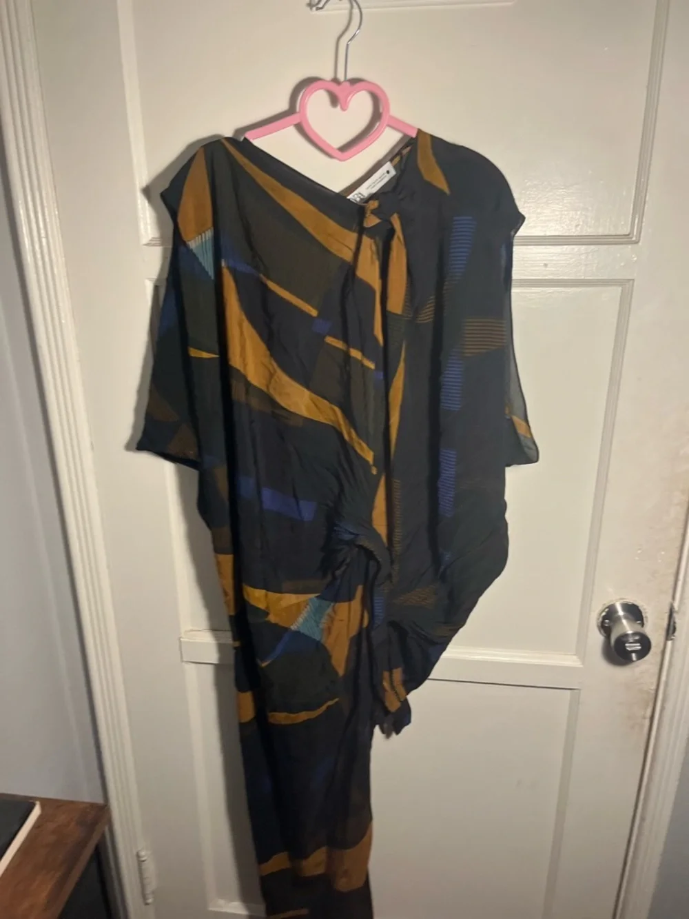 NWT Zara Dresses | Brown and Black Women’s Geometric Maxi Dress - Picture 3 of 6